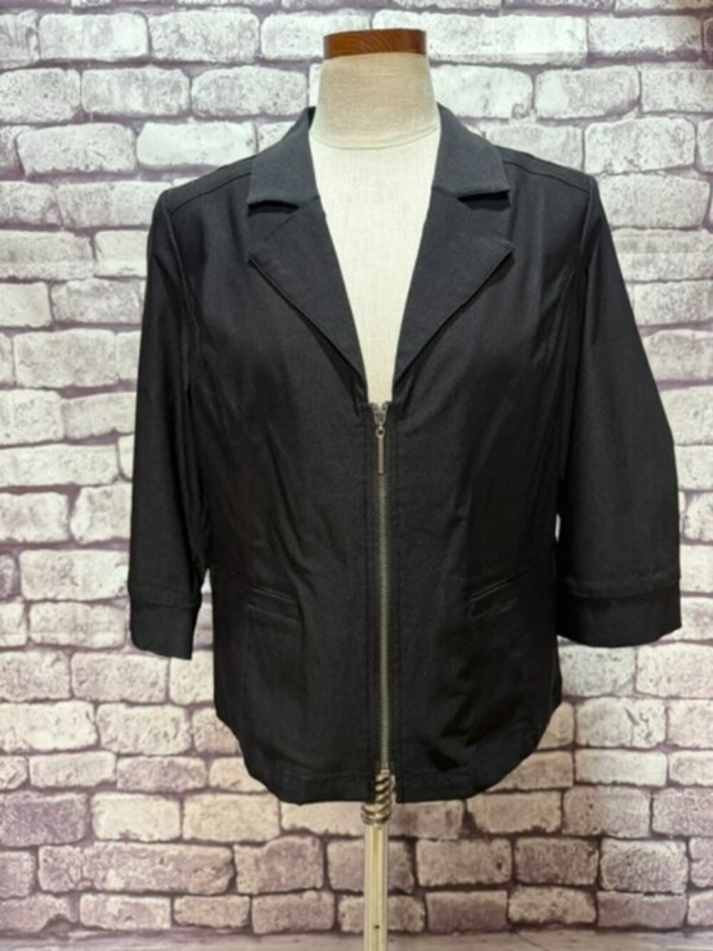 Tribal NWT Black Zip Up Jacket Size 12P